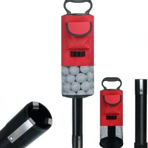 HOW TRUE Golf Ball Retriever, Portable Shag Bag Golf Ball Pick Up with Removable Plastic Tube